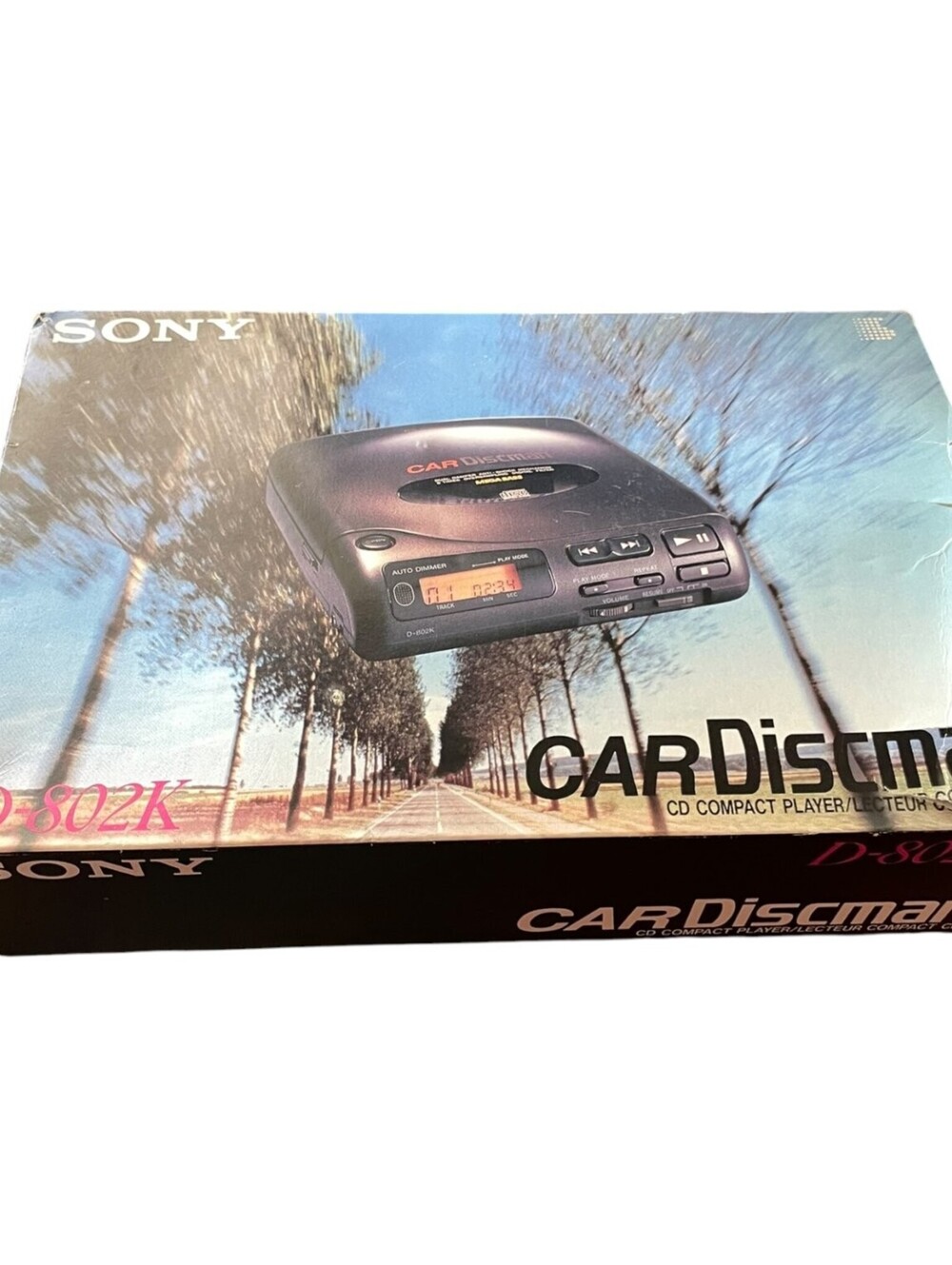Sony D-802K Car Discman Portable CD Player w/ Car Kit & Cassette Adapter NOS